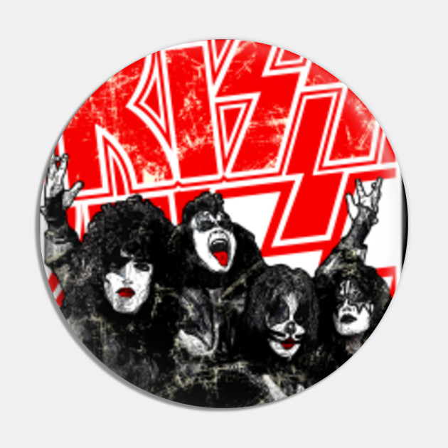 Kiss Band Classic Grunge Rock Vintage Vector Metal Art Kiss Band Pin Teepublic