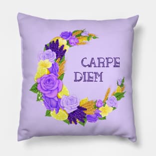 Full Bloom | Purple Carpe Diem Pillow