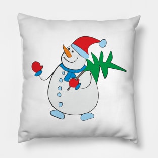 Funny Snowman Pillow