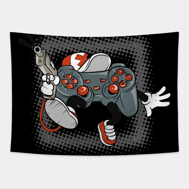 Controller and Gamer Tapestry by gdimido