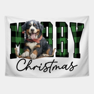 Christmas Bernese mountain dog Tapestry