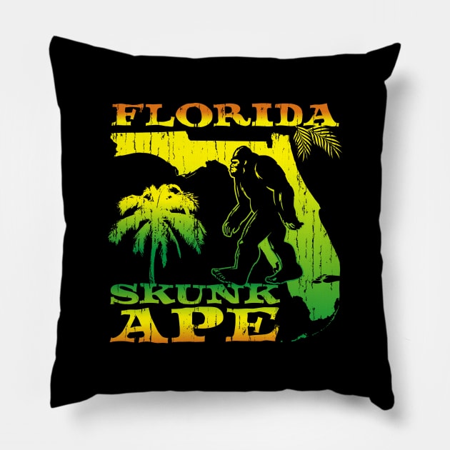 Florida Skunk Ape Pillow by dustbrain