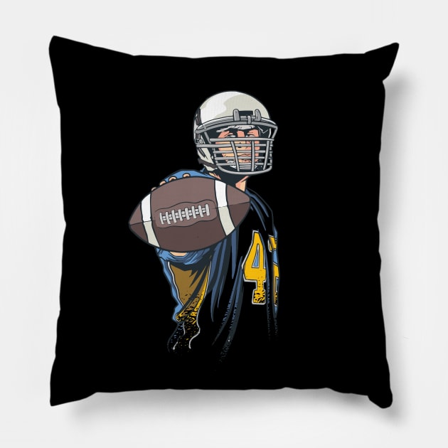 AMERICAN FOOTBALL Pillow by DopamIneArt