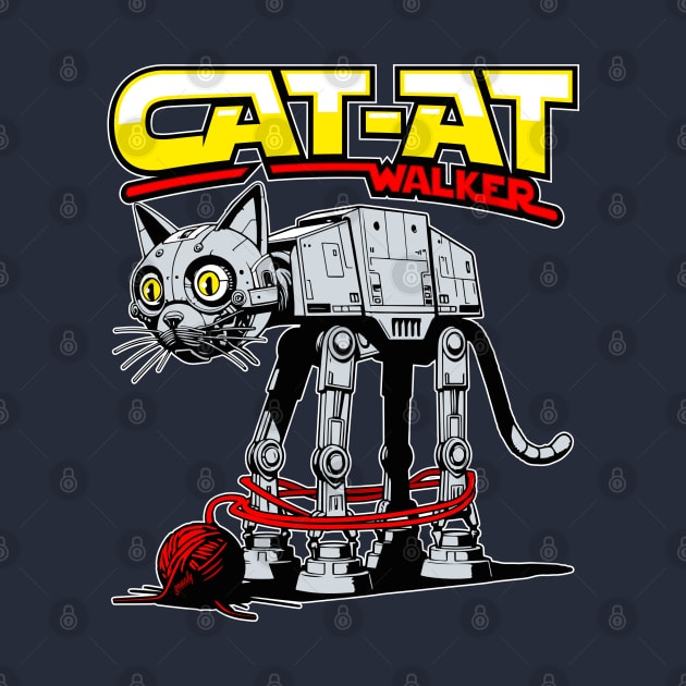 Funny Cat-at Walker Design Graphic for Cat Lovers by ChattanoogaTshirt