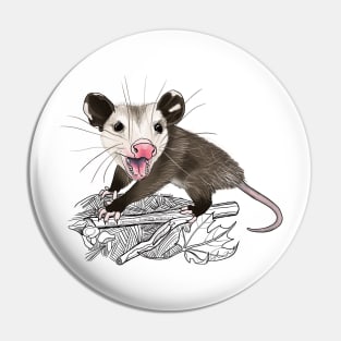 Baby Opossum-white Pin