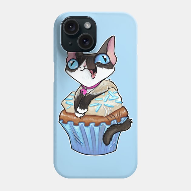 Siamese kitty cupcake Phone Case by BiancaRomanStumpff