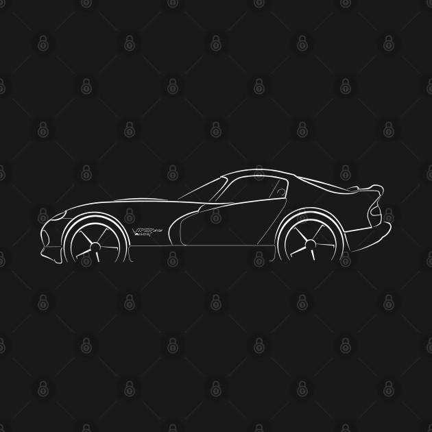 front/profile - Dodge Viper GTS ACR -stencil white by mal_photography