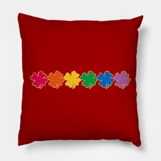 Rainbow Clover Pillow