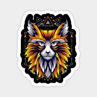 cat golden cute retro Magnet