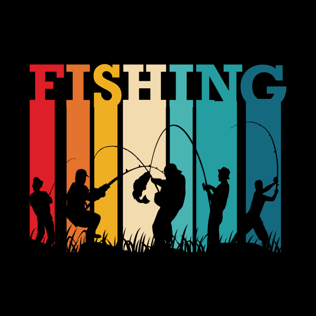 Fishing Retro T-Shirt by Solum Shirts