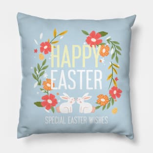 Happy Easter Easter Bunny Rabbits Cute Pillow
