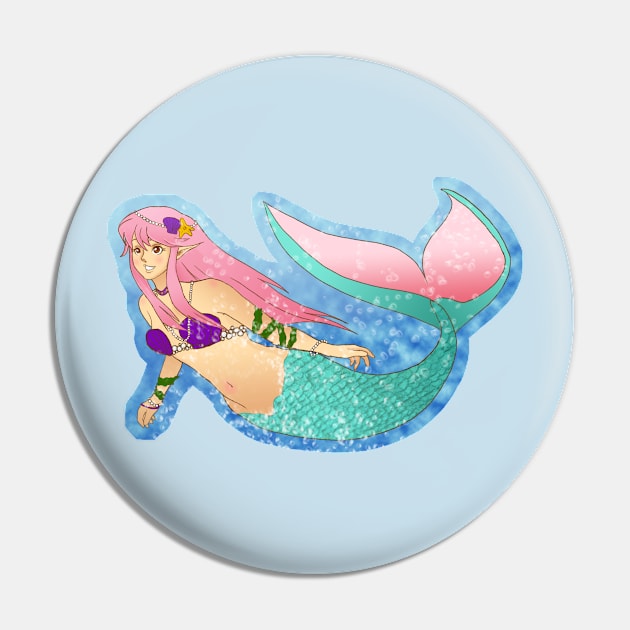 Pink Mermaid Pin by Astro Potion