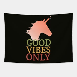 FALL GOOD VIBES ONLY UNICORN Tapestry