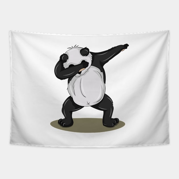 'Dabbing Dancing Panda' Funny Dabbing Animal Gift Tapestry by ourwackyhome