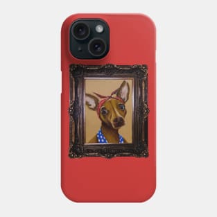 Hipster Chihuahua in Ornate Frame Phone Case