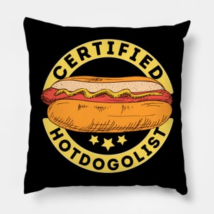 Certified Hotdogolist Hot Dog Lover Pillow