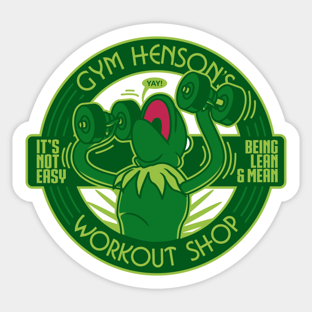 Gym Henson's WorkoutShop - Kermit - Sticker