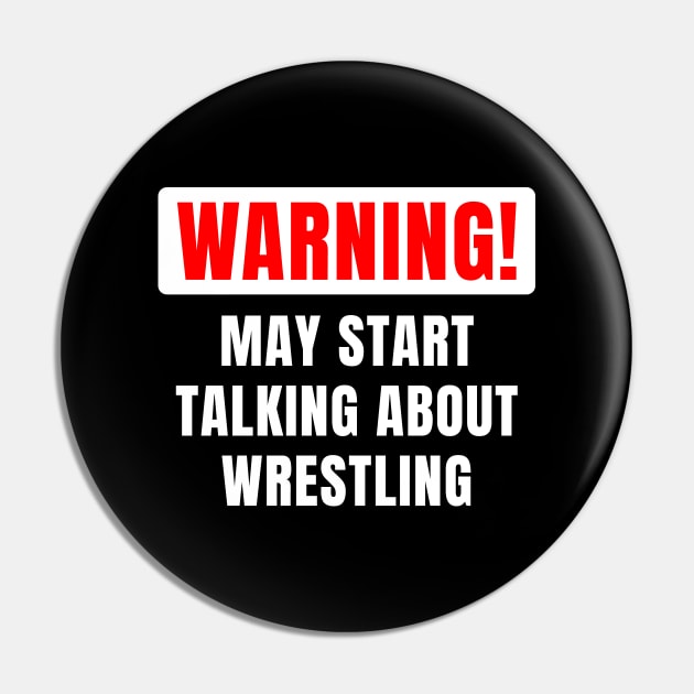 Wrestling Wrestler Funny Birthday Gift Pin by monkeyflip