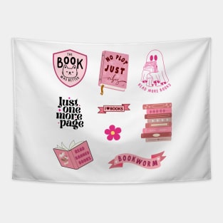 Pink Bookish Pack Tapestry