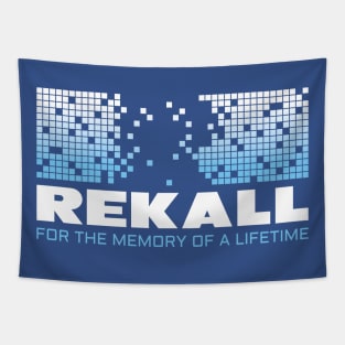 Total Recall – Rekall Logo (blue wash version) Tapestry