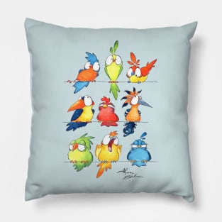 Funny Birds Pillow