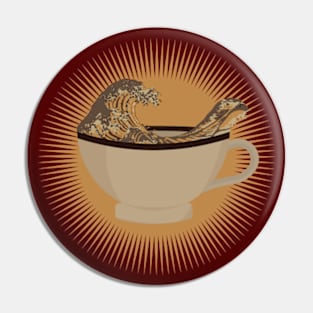 coffee wave,gifts,gift,coffee,coffee cup,cup,caffeine Pin