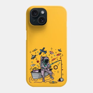 Astronaut Fisherman Fisher Fishing Planets Outer Space Day Phone Case