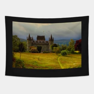 Inveraray Castle at dusk Tapestry