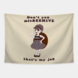 Old Cartoon Style pin up misBEEHIVE Tapestry