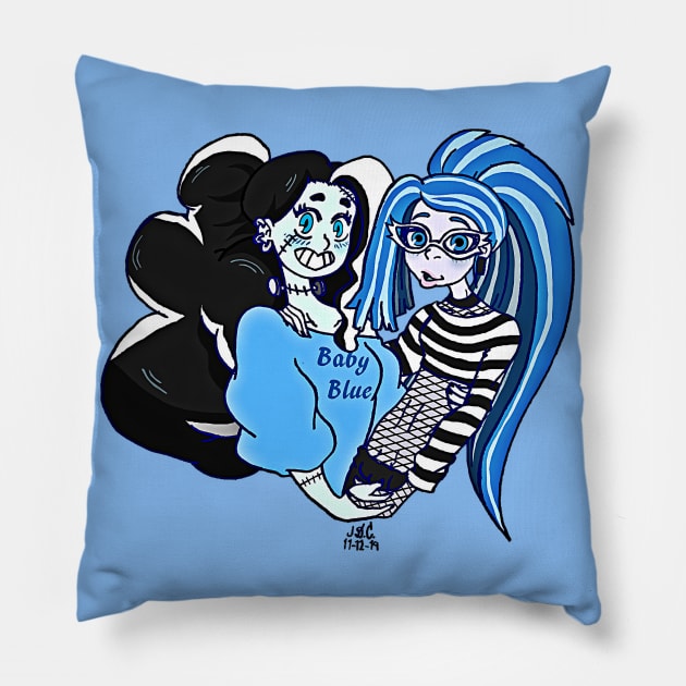 Monster Blues Pillow by TeeJay93