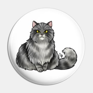 Cat - British Longhair - Silver Tabby Pin