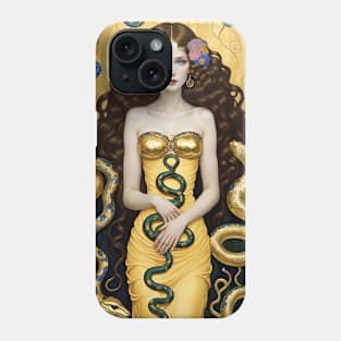 Gustav Klimt's Serpent Charms: Women Enchanted by Snakes Phone Case