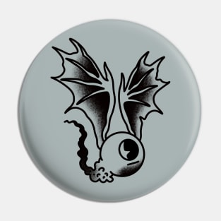 Flying eyeball Pin