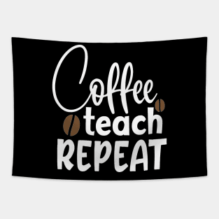 Coffee Teach Repeat Tapestry