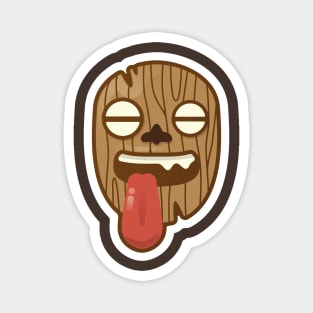 Wooden Tiki Mask, Vector Magnet