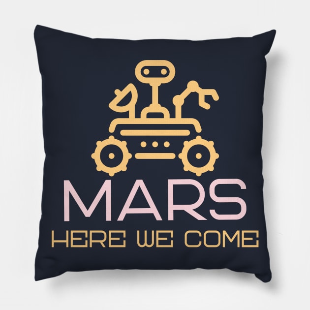 Mars Here We Come Simple Pillow by High Altitude