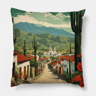 Cuitzeo del Porvenir Michoacan Mexico Tourism Travel Vintage Pillow