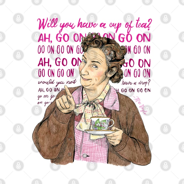 Mrs. Doyle -  Will You Have a Cup of Tea? by Chantal Bennett Illustration