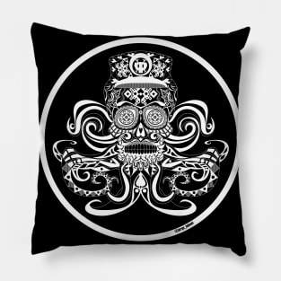 the us navy skeleton kraken ecopop Pillow