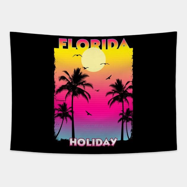 Holiday Florida FL Tapestry by SunsetParadise