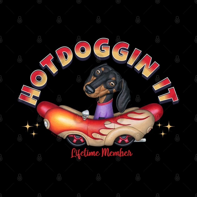 Landis Dachshund in Hot Dog Car by Danny Gordon Art