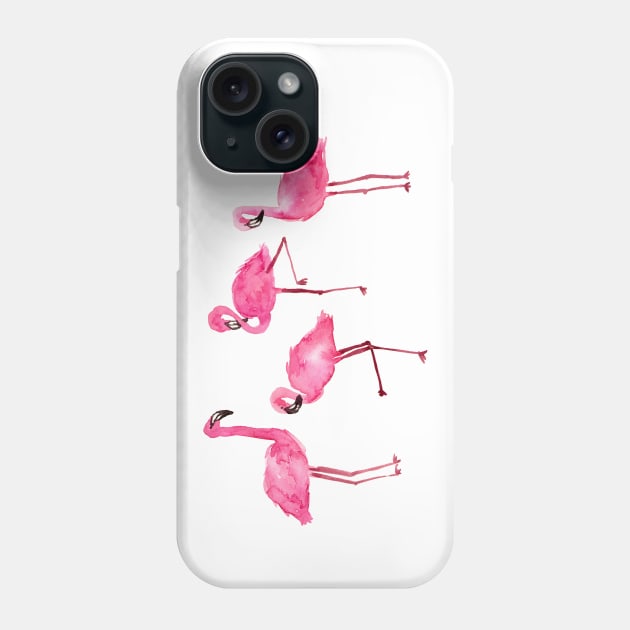 pink flamingos Phone Case by alenaganzhela