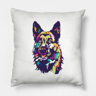 German shepherd illustration Pillow