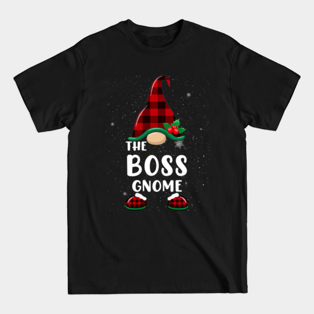 Disover Boss Gnome Buffalo Plaid Matching Family Christmas Pajama - Gnome Matching Family - T-Shirt