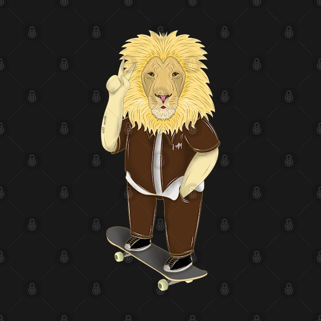 skateboarder lion king by dwalikur