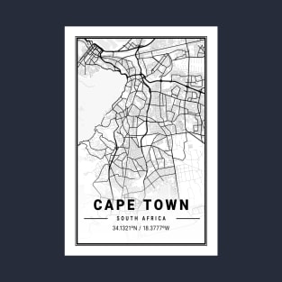 Cape Town South Africa City Map T-Shirt