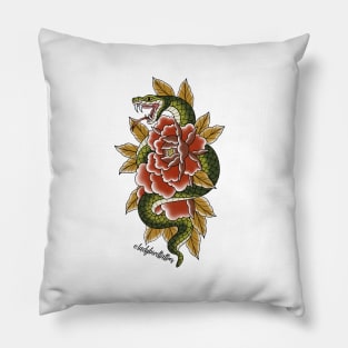 Snake peony Pillow