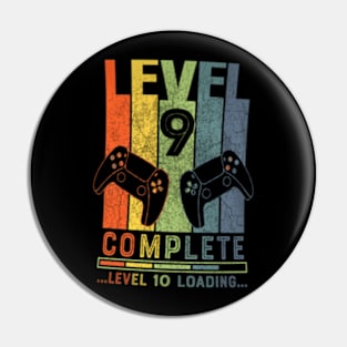 Level 9 Complete Gamer  9 Years Wedding Anniversary Pin