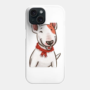 Cute Bull Terrier Drawing Phone Case