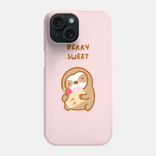 Very Sweet Strawberry Shortcake Sloth Phone Case